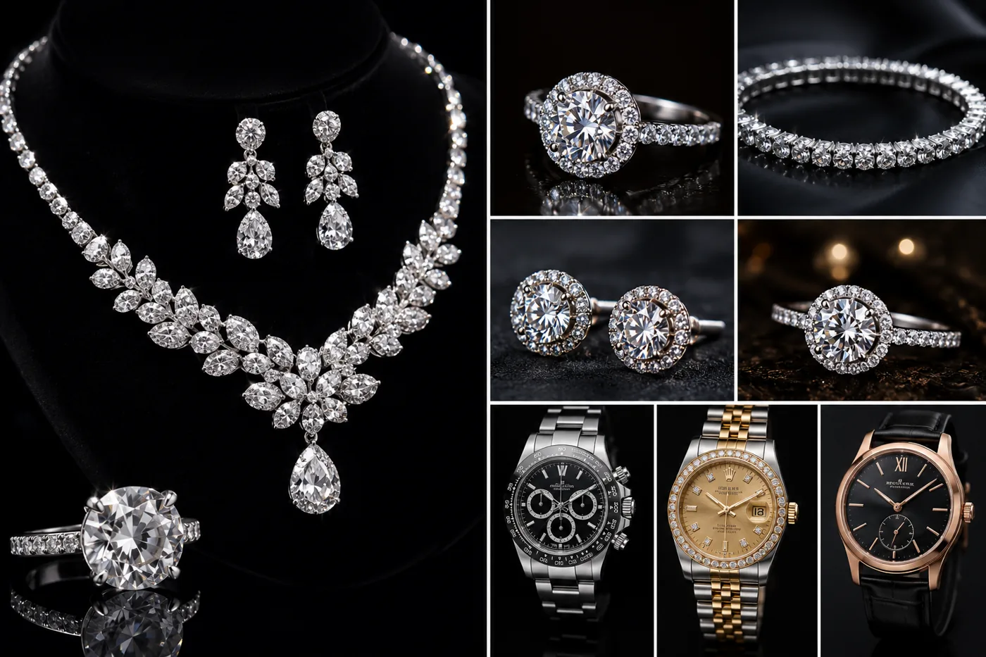 Diamond jewelry, engagement rings and luxury watches